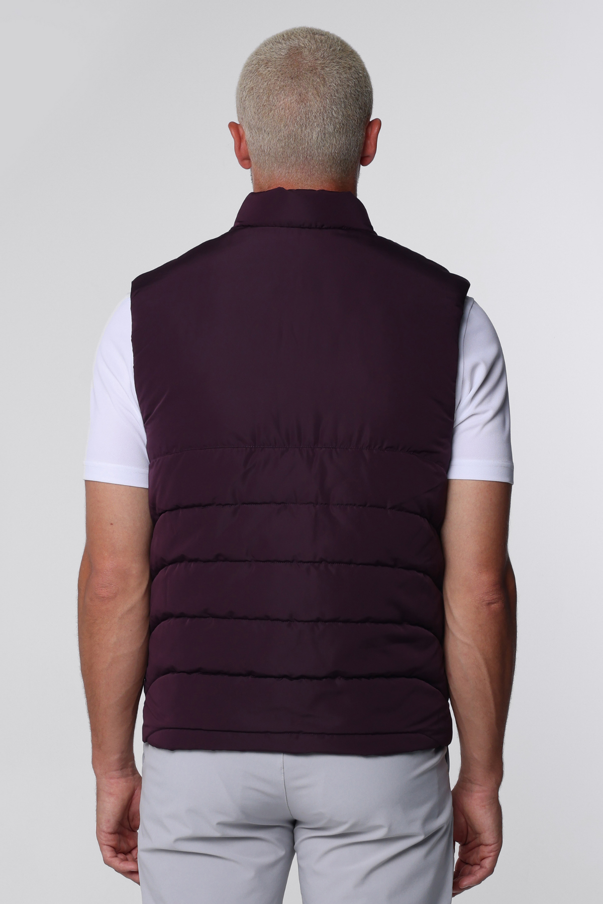 Reflo Flint Reversible Golf Gilet - Maroon / Rock Grey