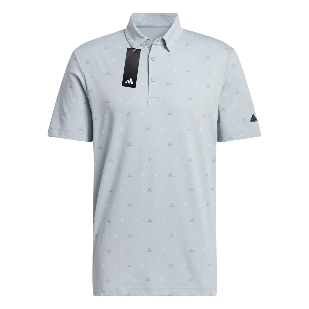 Adidas Go To Mini Crest Print Golf Polo Shirt