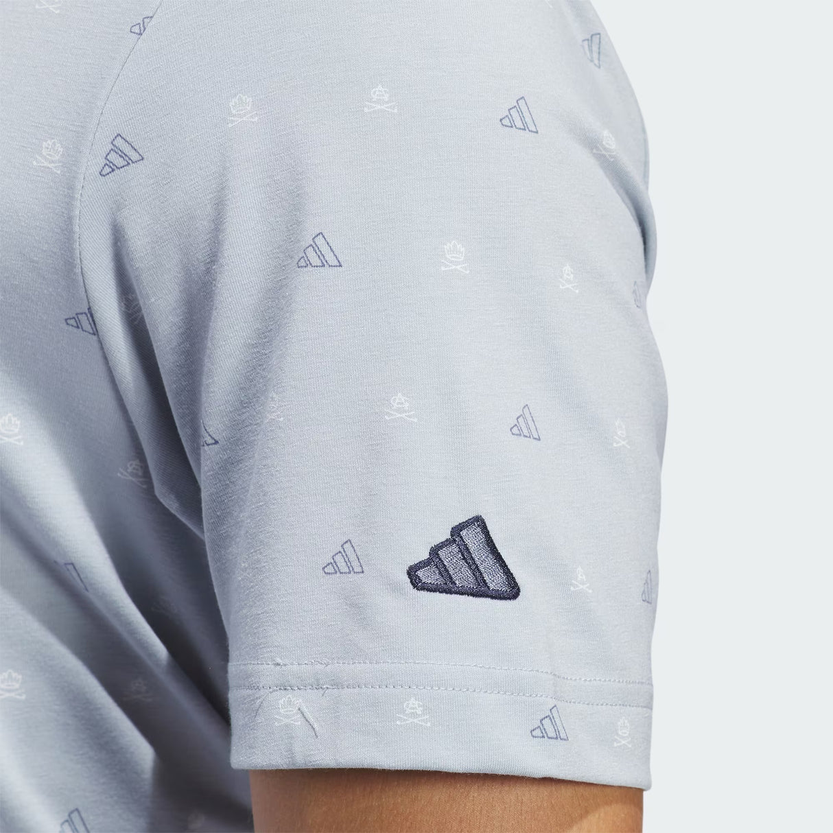Adidas Go To Mini Crest Print Golf Polo Shirt
