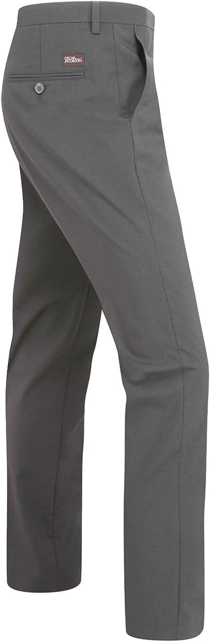 Oscar Jacobson Dave Straight Fit Trousers - Dark Grey