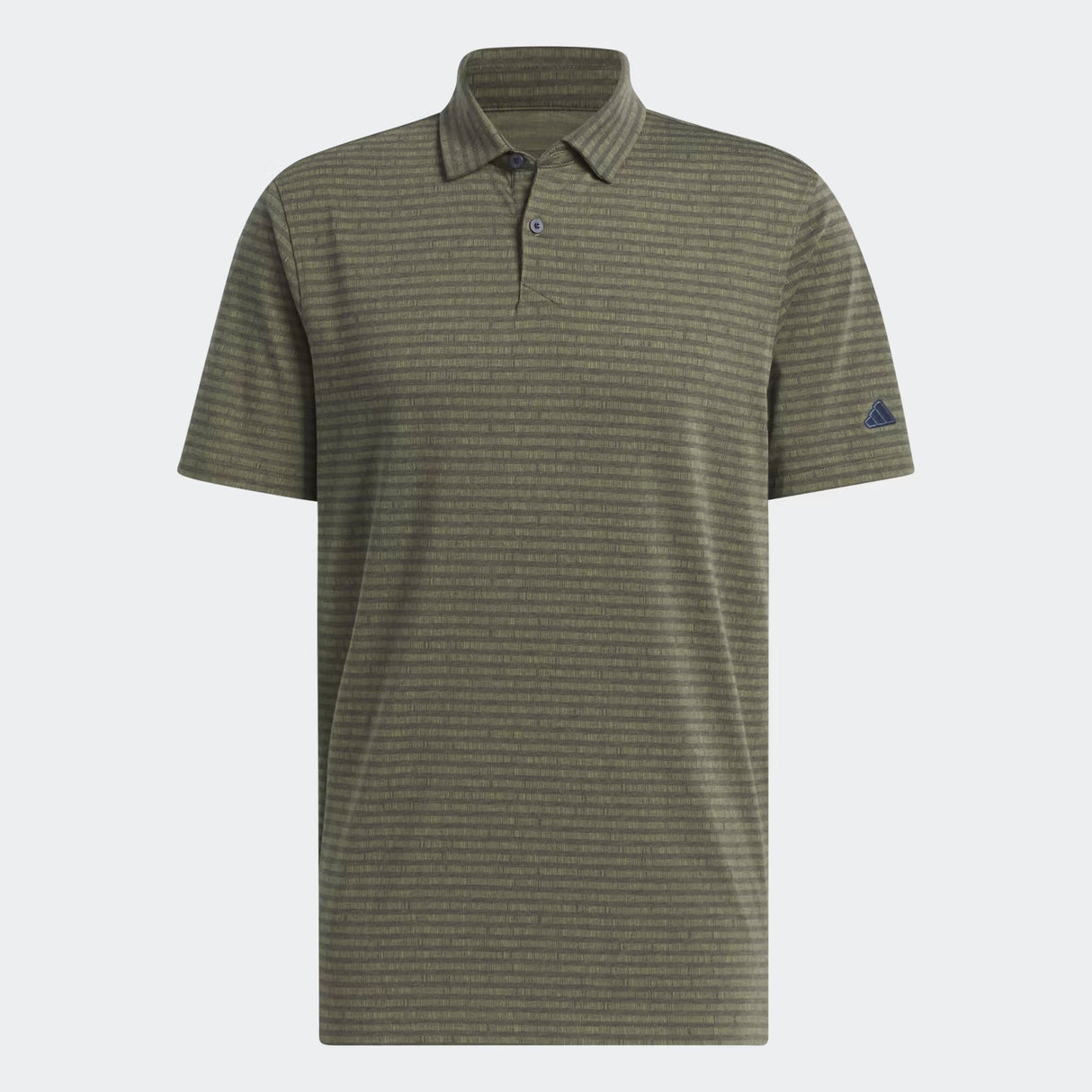 Adidas Go To Stripe Golf Polo Shirt - Dark Green / Navy