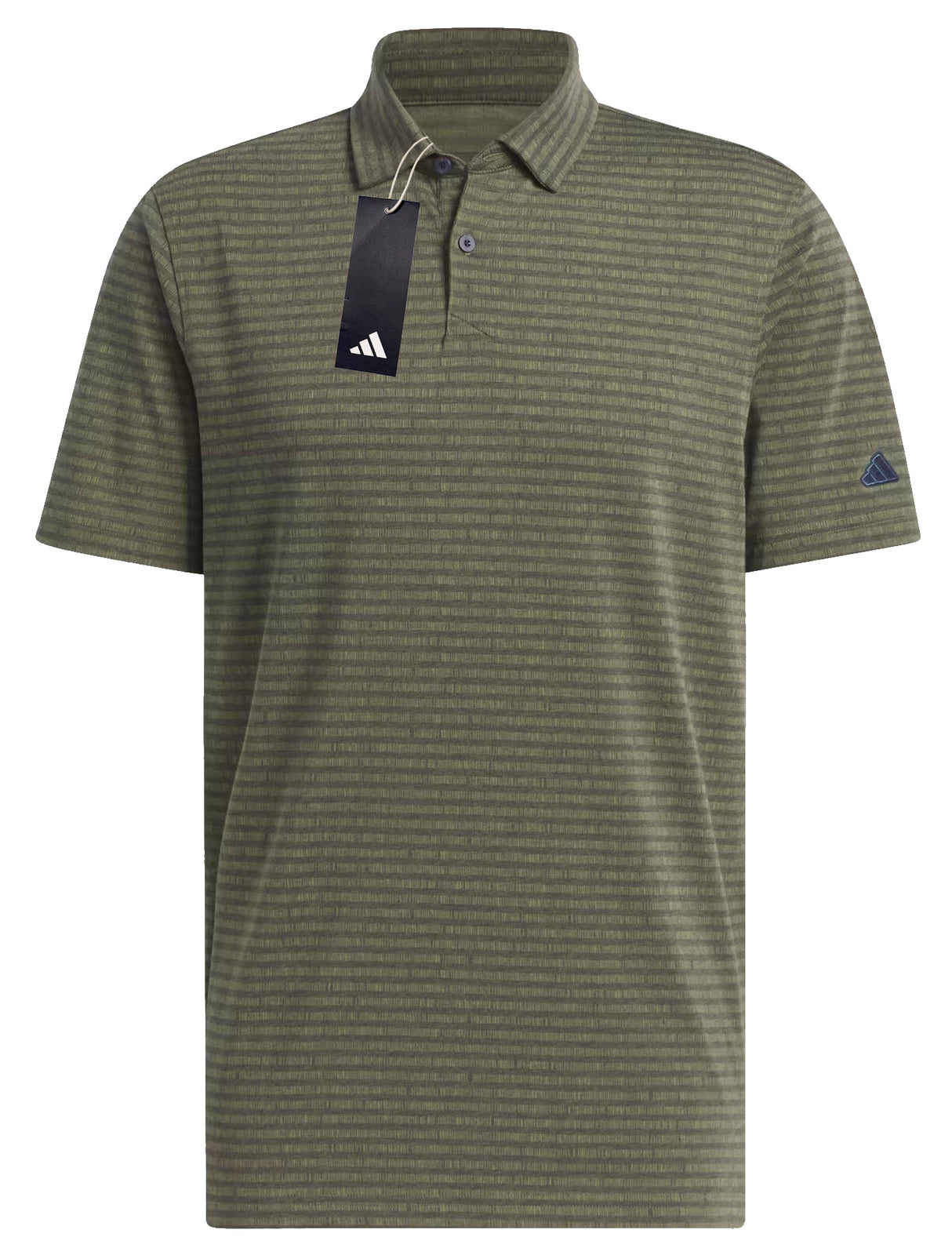 Adidas Go To Stripe Golf Polo Shirt - Dark Green / Navy