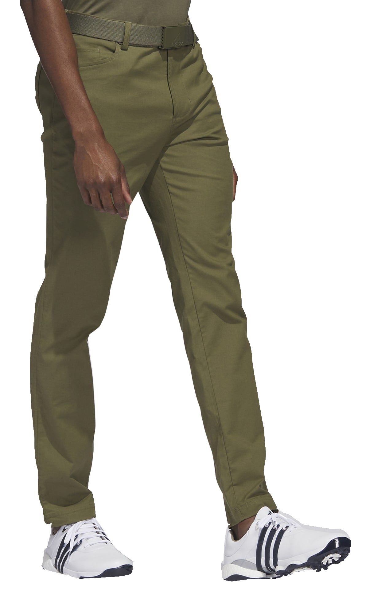 Adidas Golf Go-To 5 Pocket Tapered Golf Trousers - Olive Strata