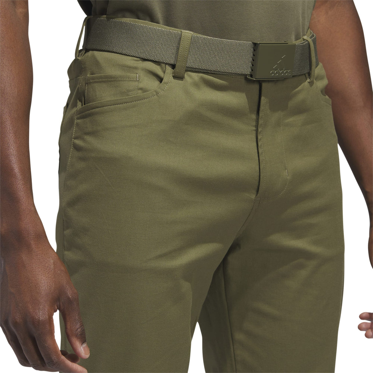 Adidas Golf Go-To 5 Pocket Tapered Golf Trousers - Olive Strata