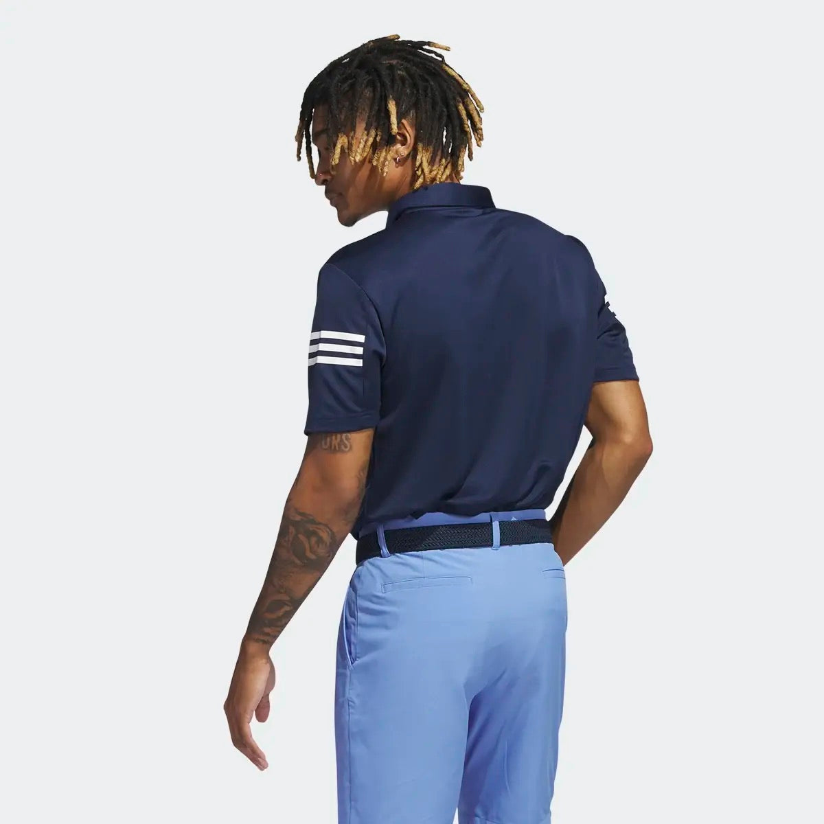 Adidas 3 Stripe Performance Golf Polo Shirt - Navy