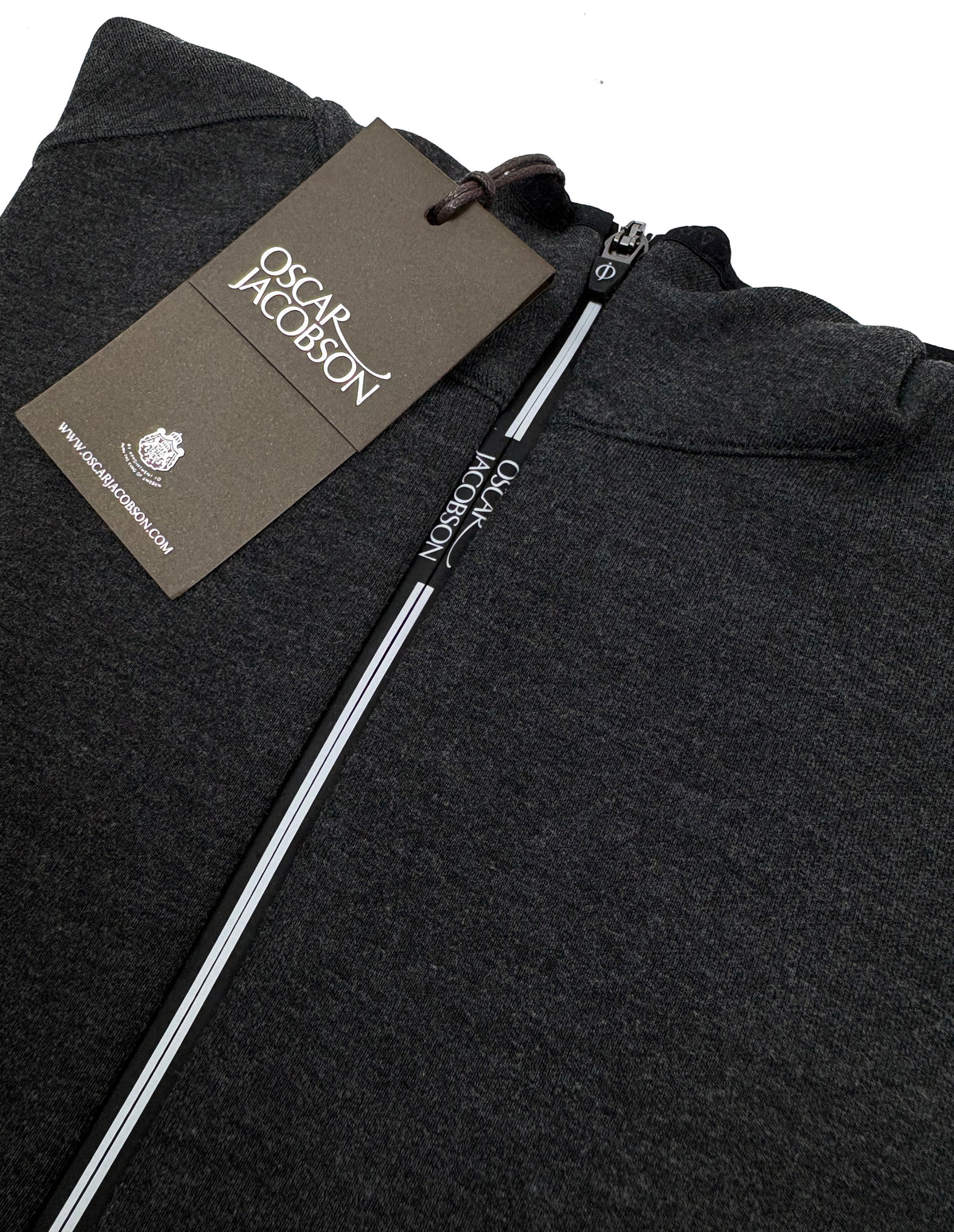 Oscar Jacobson Dayne 1/4 Zip Pullover Golf Hoodie - Black Marl