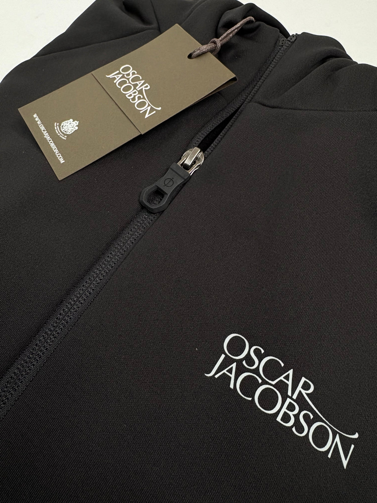 Oscar Jacobson Travis Full Zip Pullover Golf Hoodie - Black
