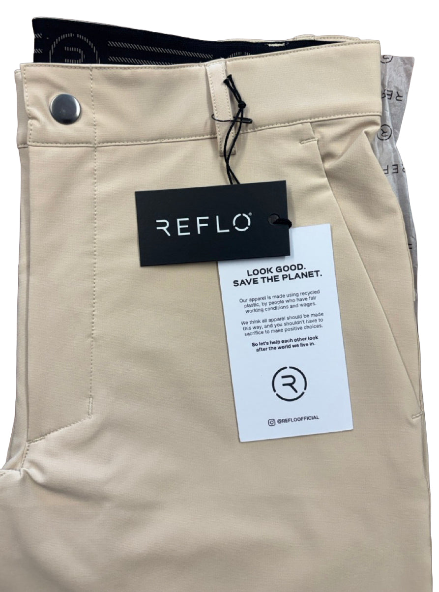 Reflo Sindra 2.0 Performance Stretch Tapered Golf Trousers - Sand
