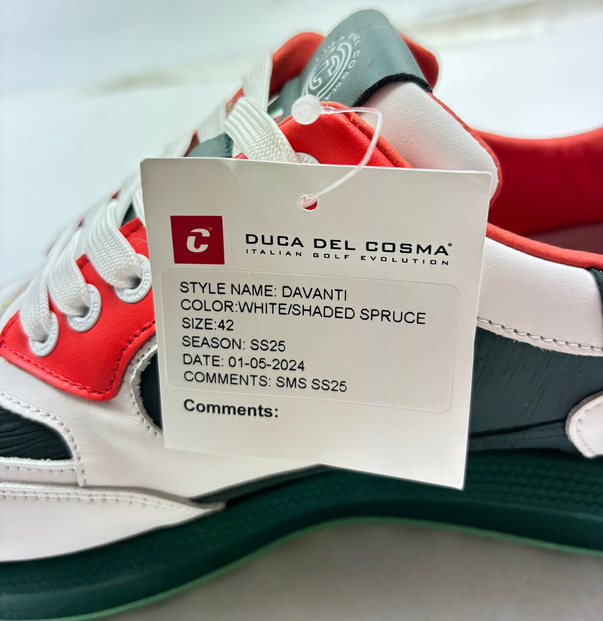 Duca Del Cosma Davanti Spikeless Golf Shoes - SAMPLE - Shaded Spruce