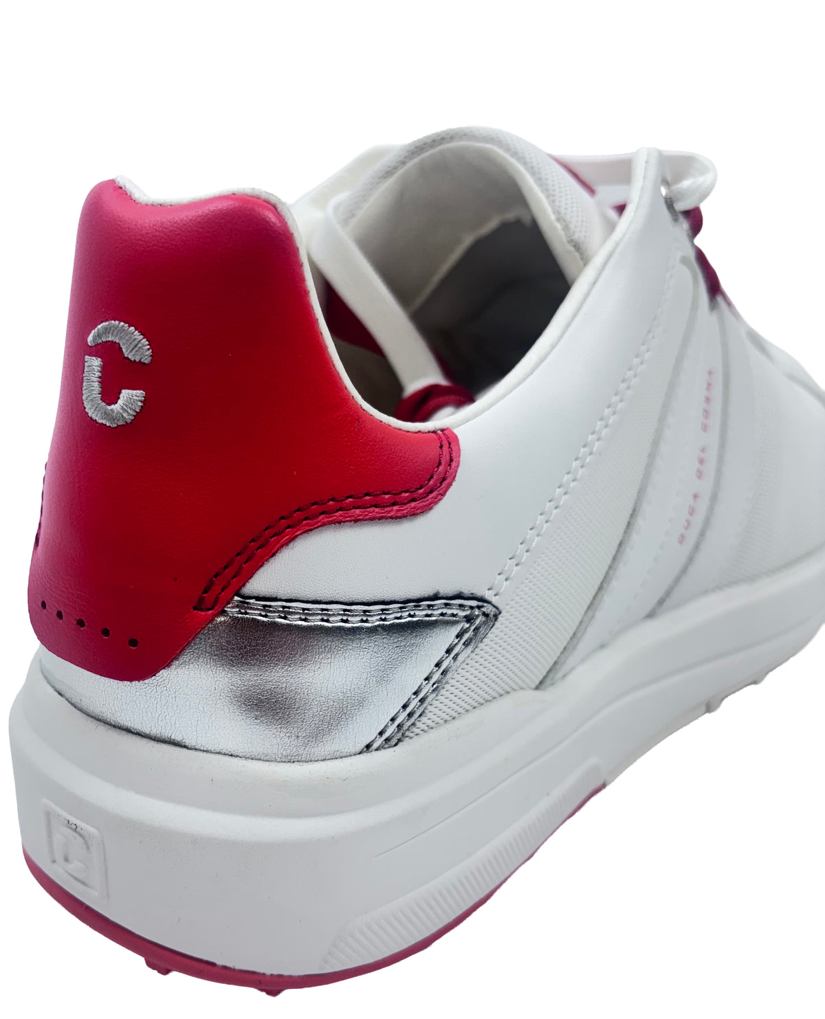 Duca Del Cosma Tesino Spikeless Golf Shoes - SAMPLE - White / Red