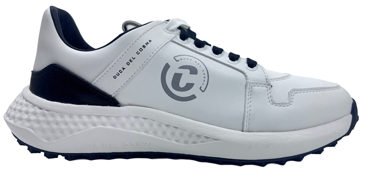 Duca Del Cosma Novara Spikeless Golf Shoes - SAMPLE - White / Black / Black