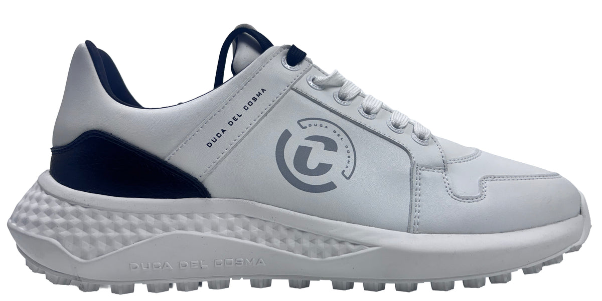 Duca Del Cosma Novara Spikeless Golf Shoes - SAMPLE - White / Black