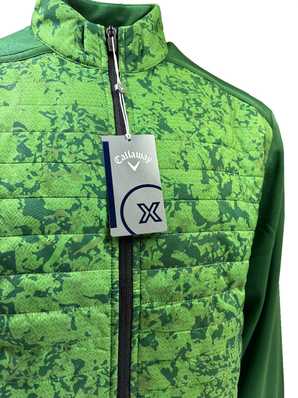 Callaway Golf Abstract Camo Printed Full Zip Mixed Media Jacket