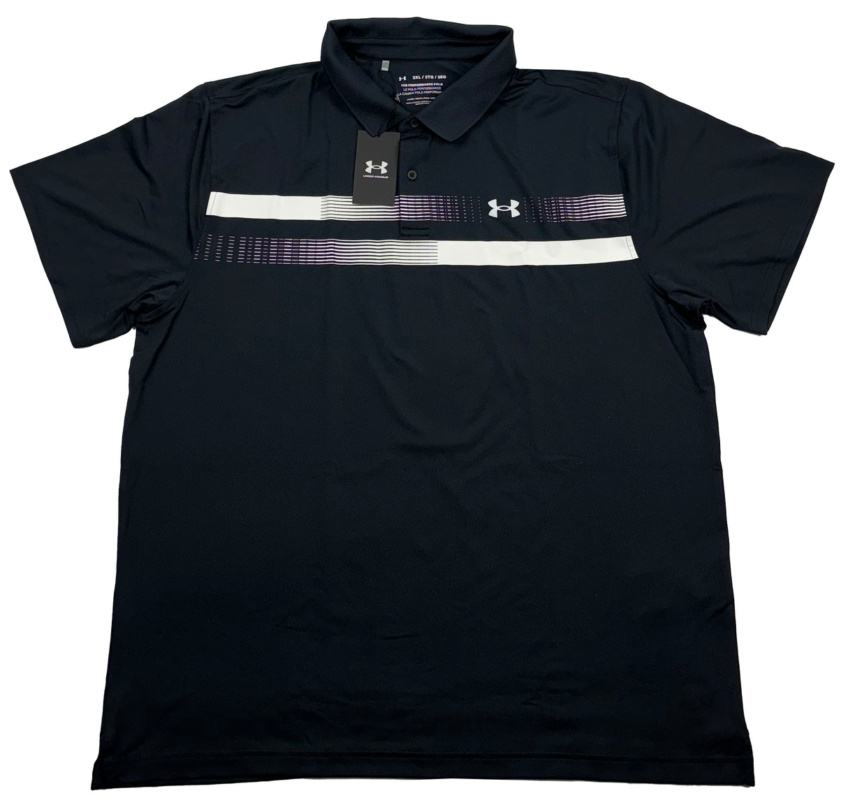 Under Armour Golf Performance Graphic Chest Stripe Golf Polo Shirt