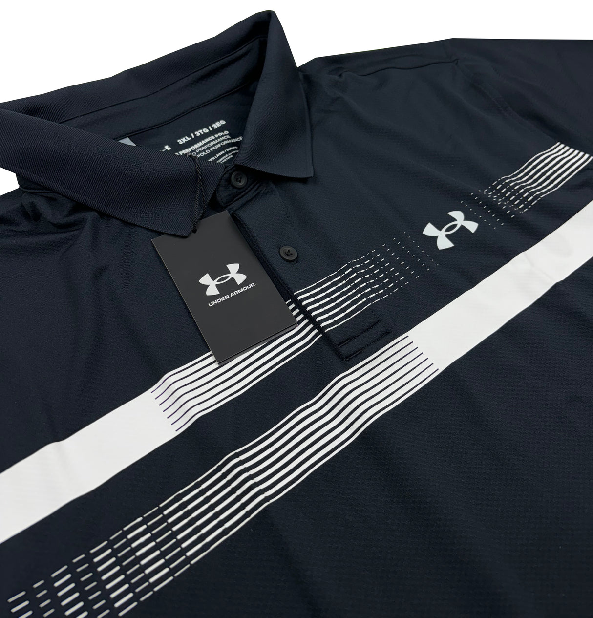 Under Armour Golf Performance Graphic Chest Stripe Golf Polo Shirt