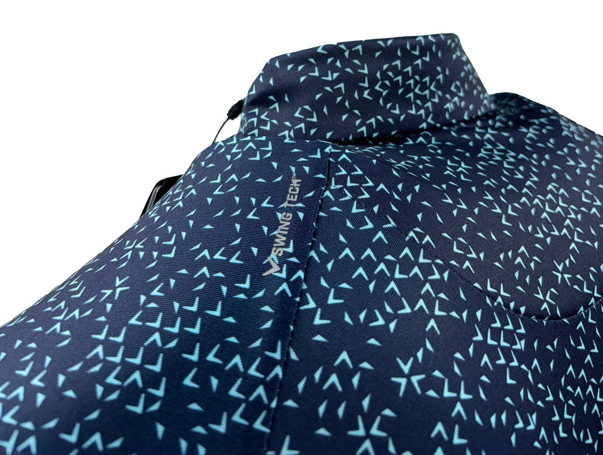 Callaway All Over Chev Print Graphic Polo Shirt - Peacoat Navy