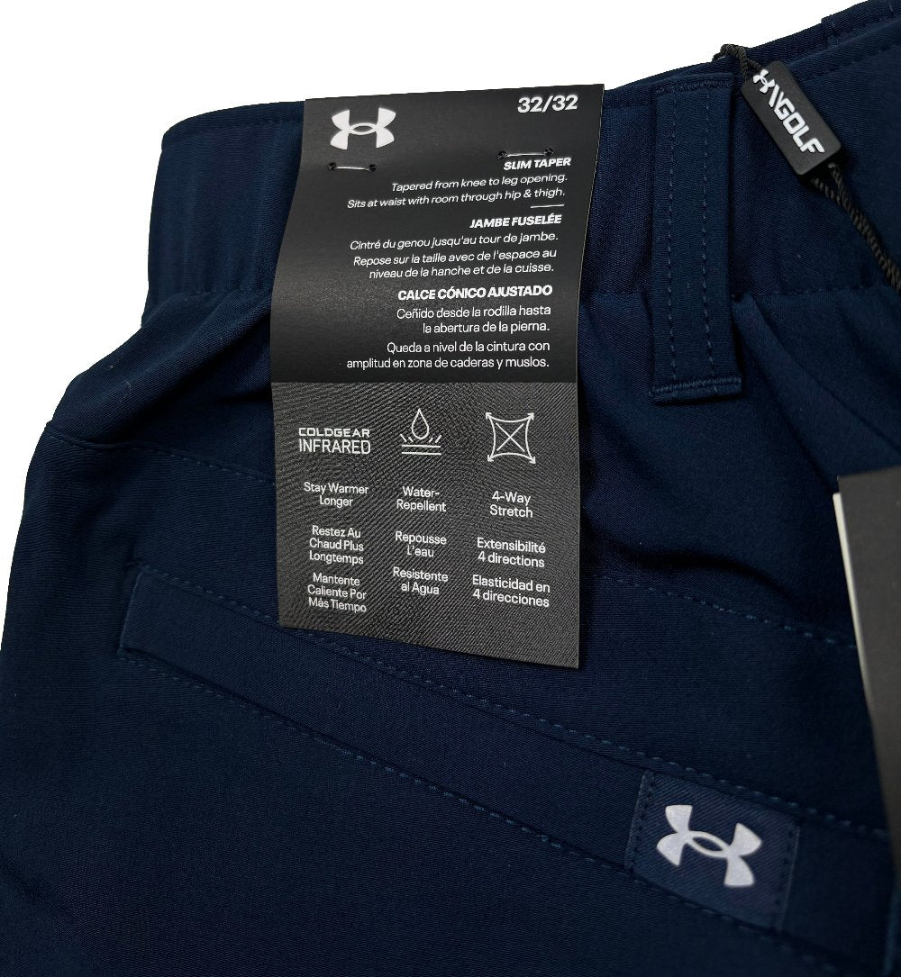 Under Armour CGI Cold Gear Infrared Winter Golf Trousers - Slim Taper - Navy