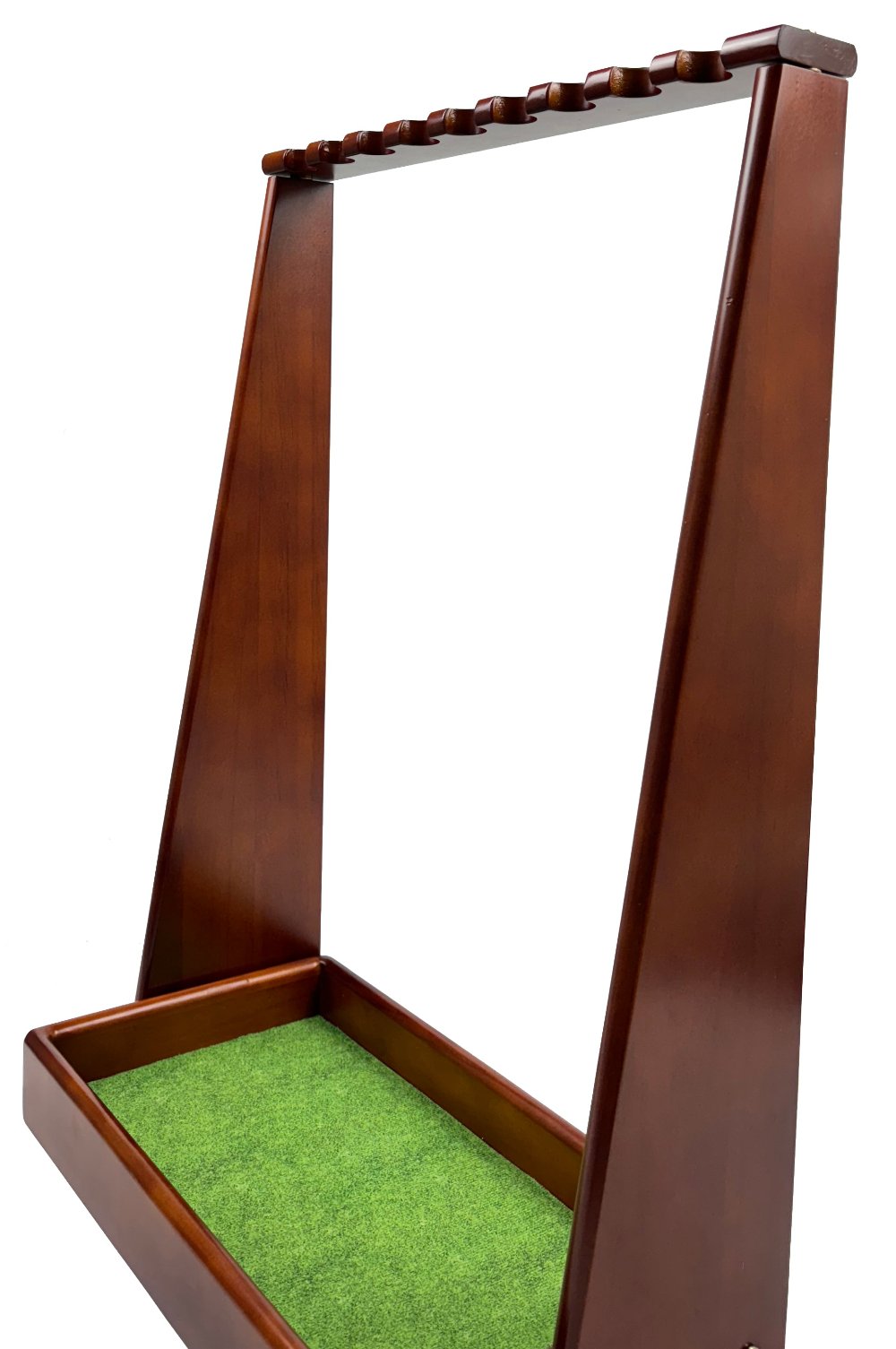 Perfect Practice Golf Luxury Wooden Putter Stand - Holds 6 Putters