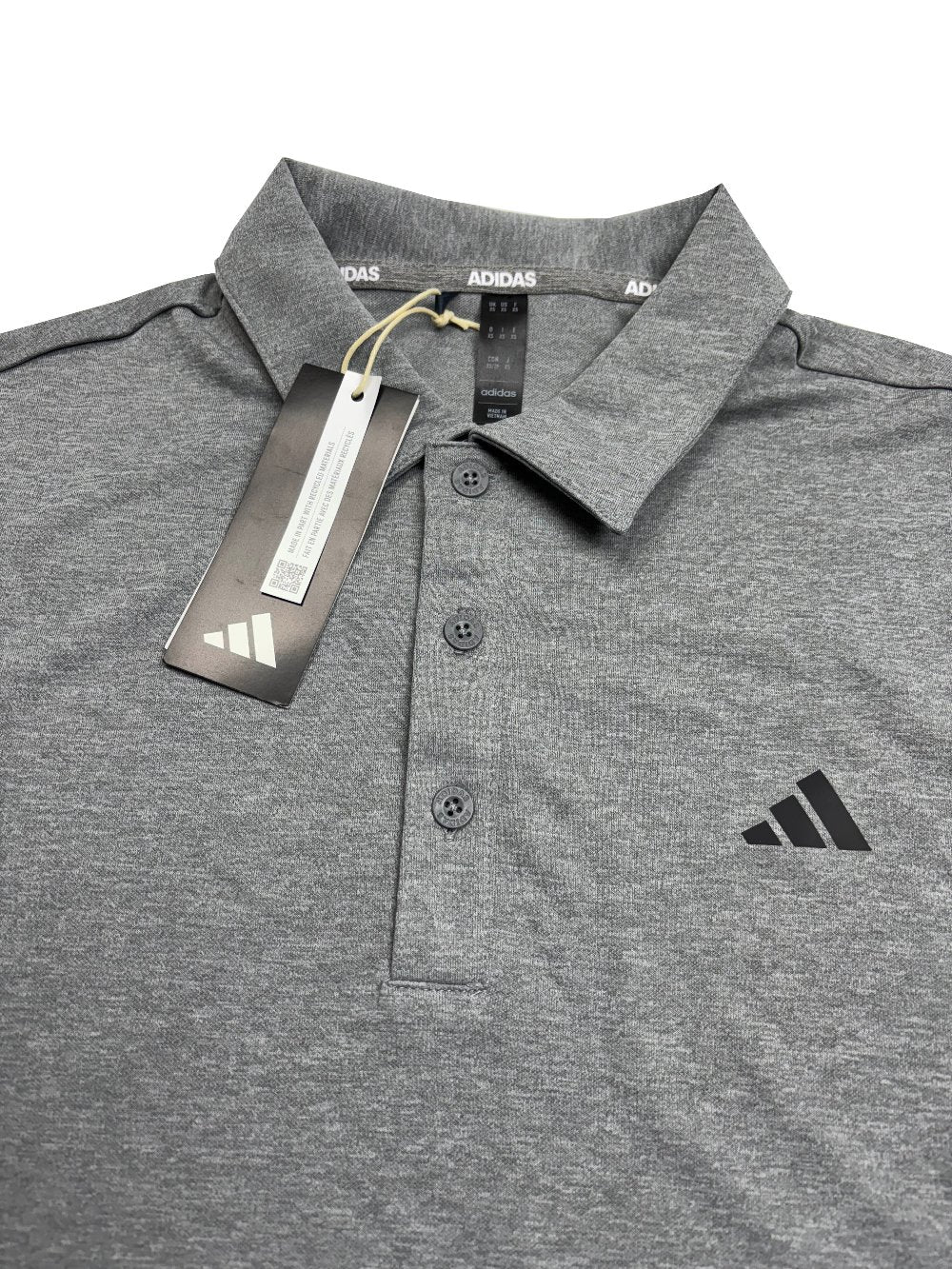 Adidas Golf Drive Heather Polo Shirt - Grey Three