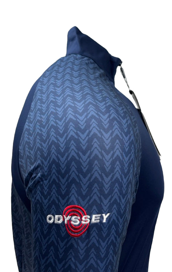 Callaway Odyssey Blocked 1/4 Zip Pullover - Peacoat