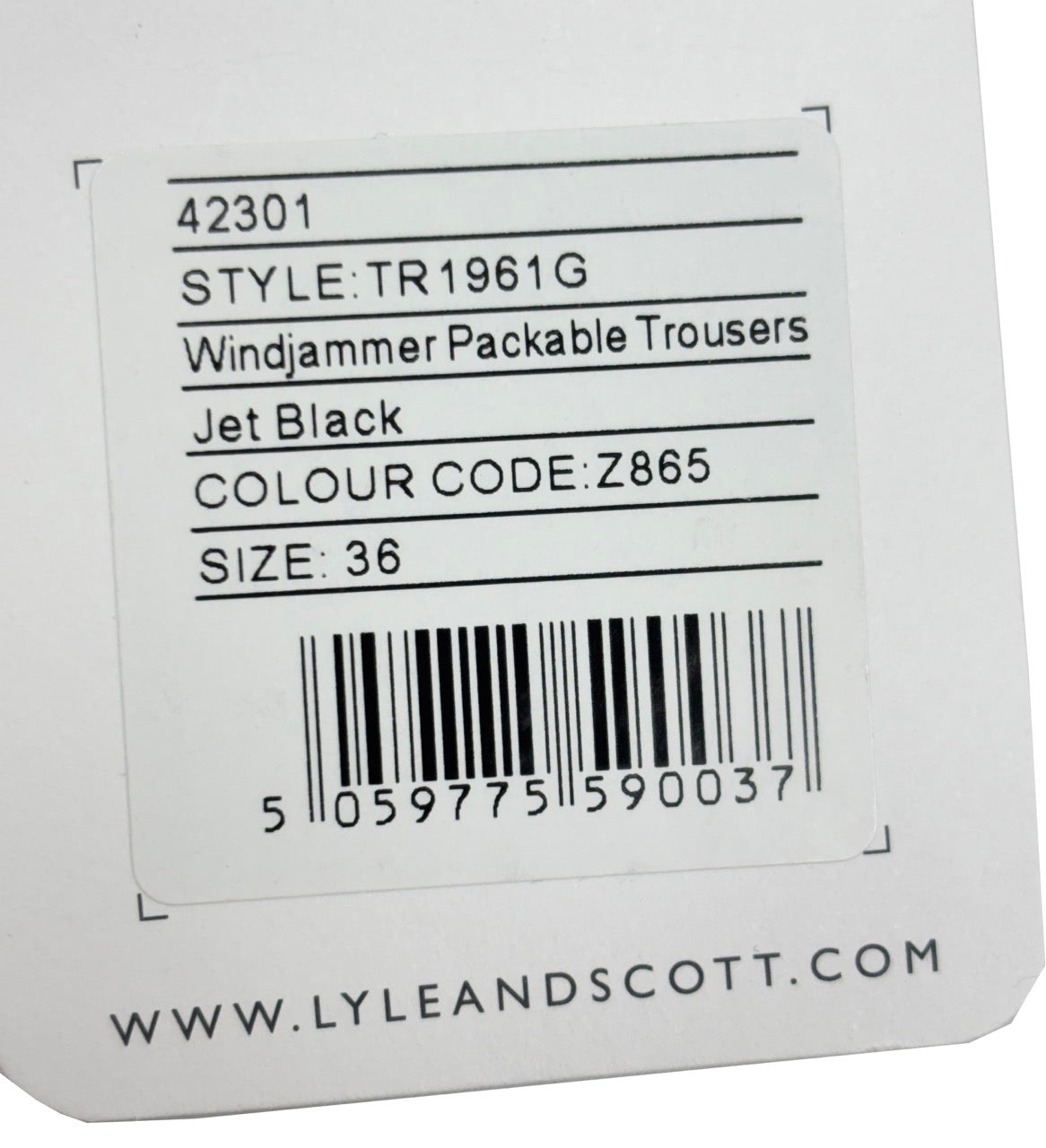 Lyle & Scott Golf Windjammer Packable Trousers