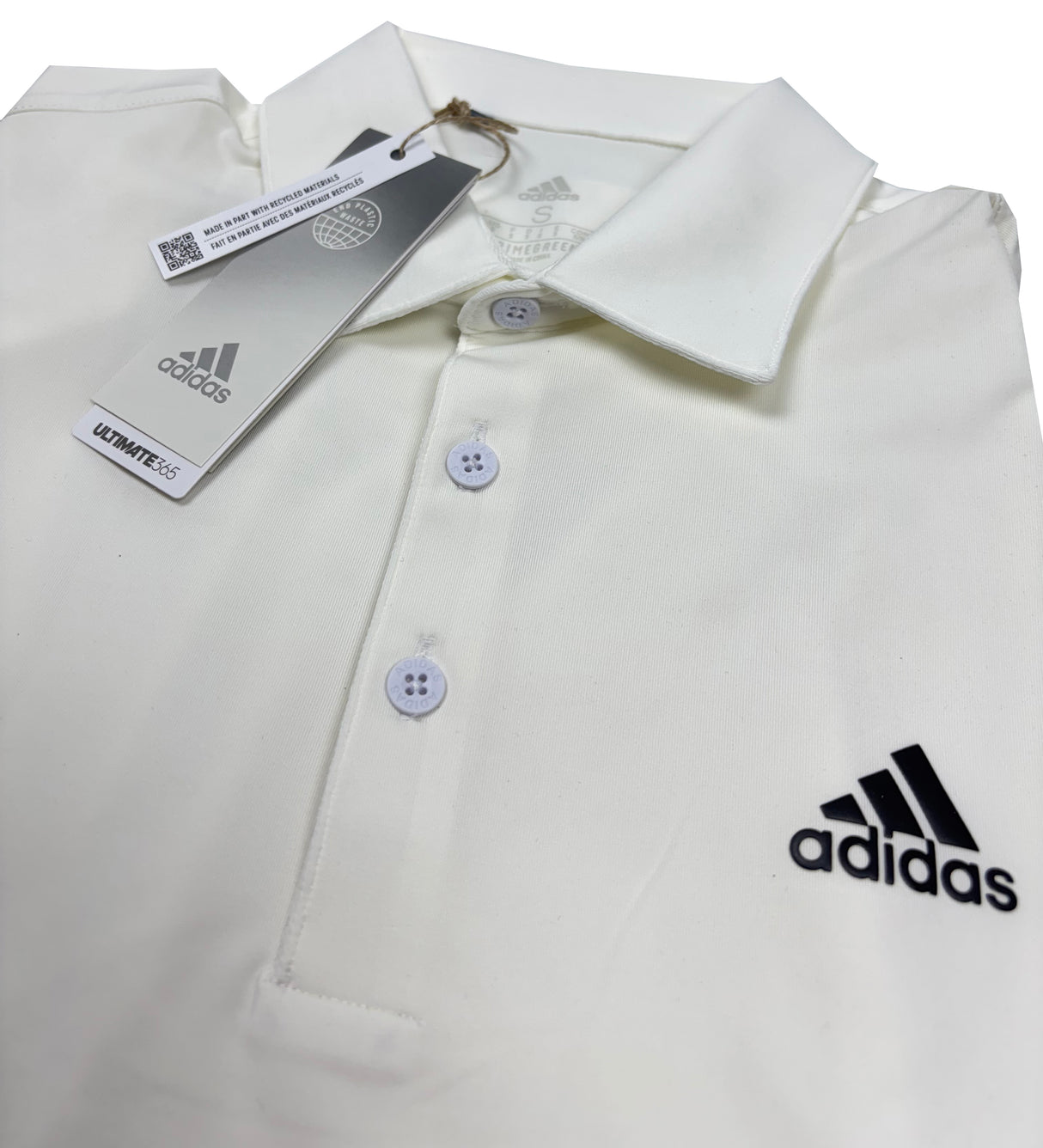 Adidas Ultimate 365 Solid Left Chest Logo Polo Shirt - White