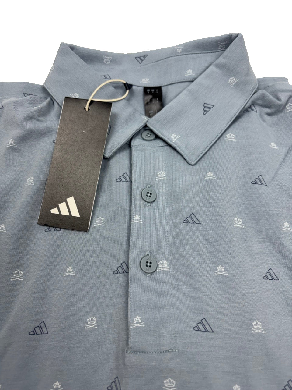 Adidas Go To Mini Crest Print Golf Polo Shirt