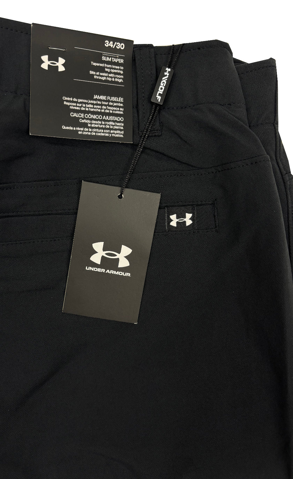 Under Armour EU Tech SLIM Tapered Golf Trousers - Black