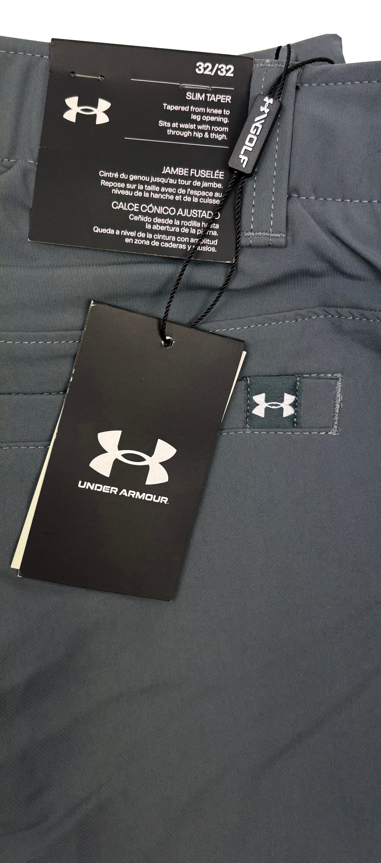 Under Armour EU Tech SLIM Tapered Golf Trousers - Dark Grey