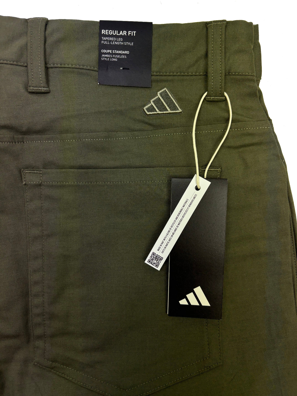 Adidas Golf Go-To 5 Pocket Tapered Golf Trousers - Olive Strata