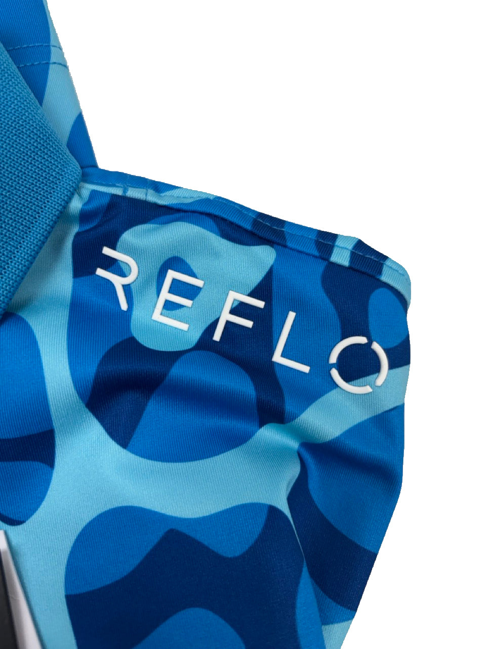 Reflo Powell Graphic Print Golf Polo Shirt - Ocean Blue