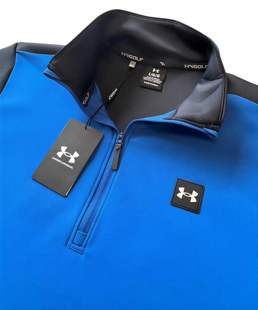 Under Armour Drive Pro Storm Hybrid 1/2 Zip Mid Layer - Tech Blue