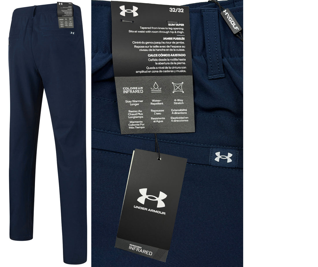 Under Armour CGI Cold Gear Infrared Winter Golf Trousers - Slim Taper - Navy