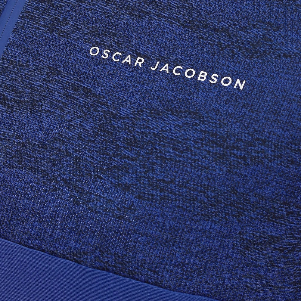 Oscar Jacobson Lexington Tour Heathered 1/4 Zip Pullover - Electric Blue