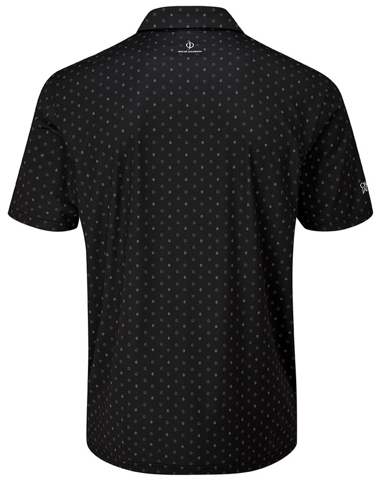 Oscar Jacobson Wellington All Over Print Golf Polo Shirt - Black