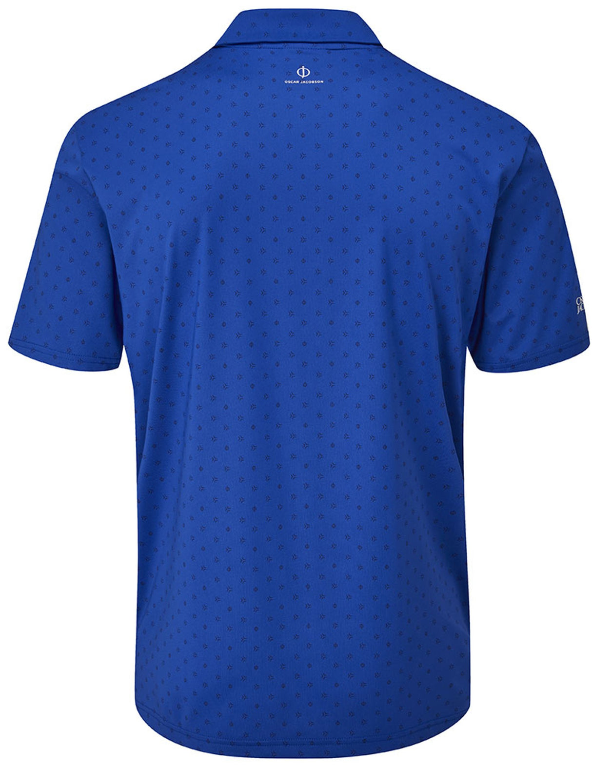 Oscar Jacobson Wellington All Over Print Golf Polo Shirt - Electric Blue