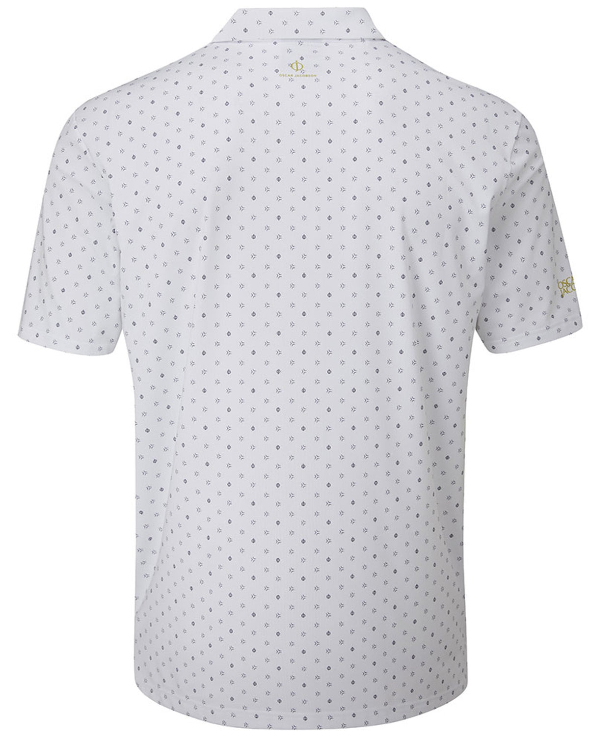 Oscar Jacobson Wellington All Over Print Golf Polo Shirt - White