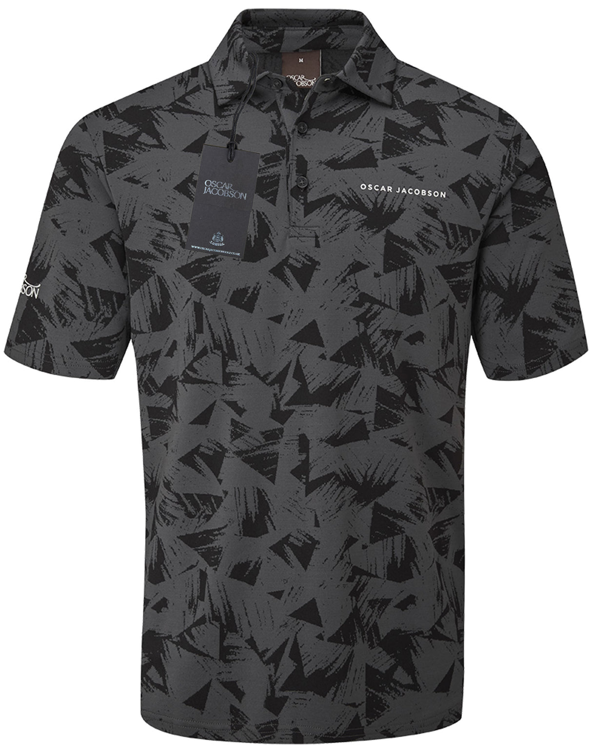 Oscar Jacobson Kingswood Tour Tech Golf Polo Shirt - Black
