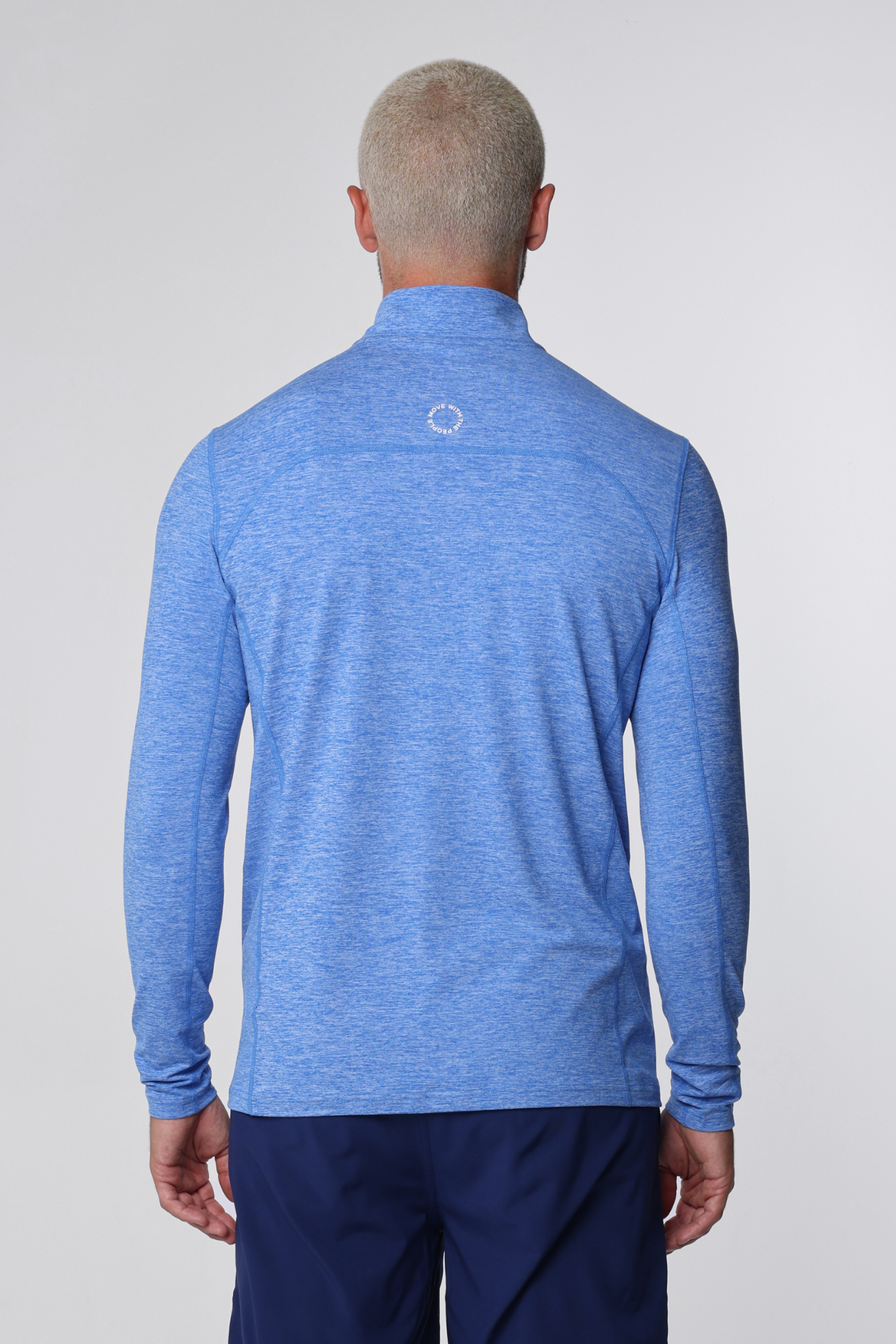 Reflo Purus 1/4 Zip Tech Golf Midlayer - Water Blue Marl