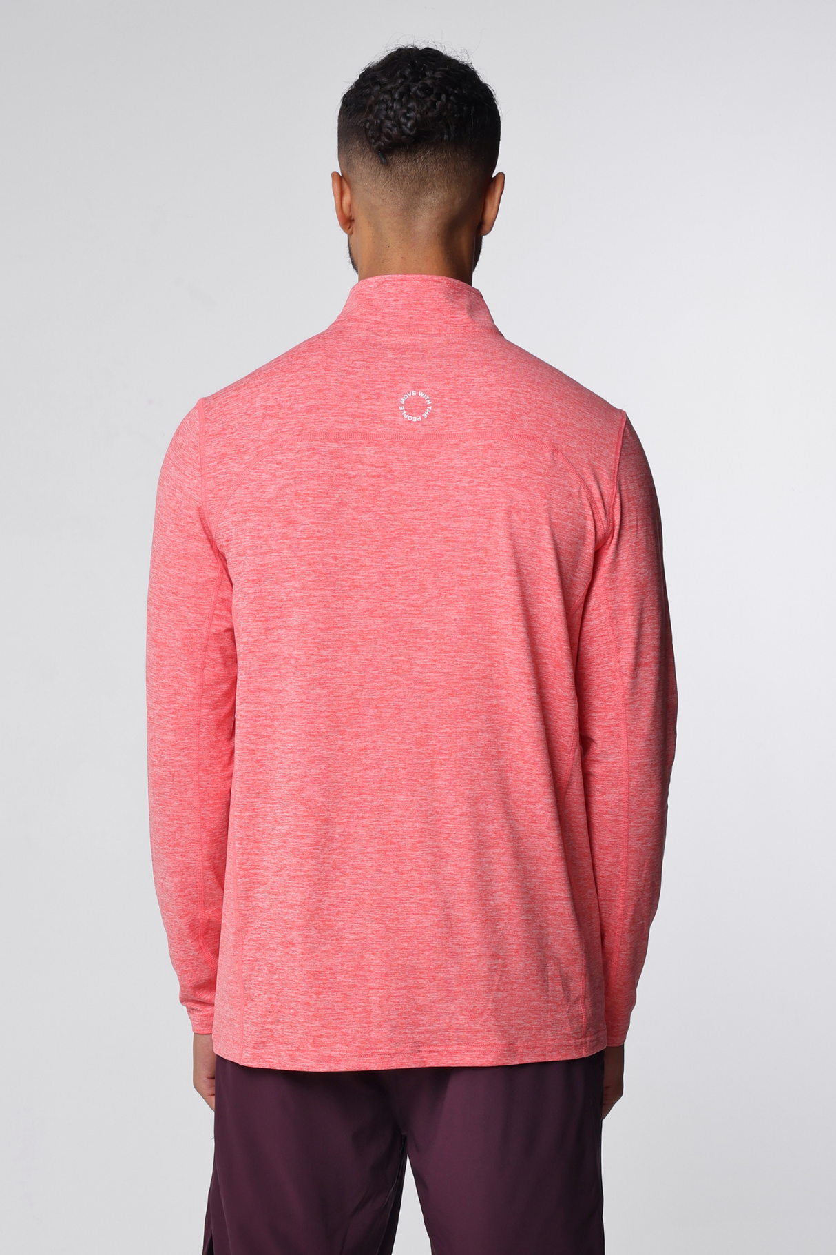 Reflo Purus 1/4 Zip Tech Golf Midlayer - Red Coral Marl