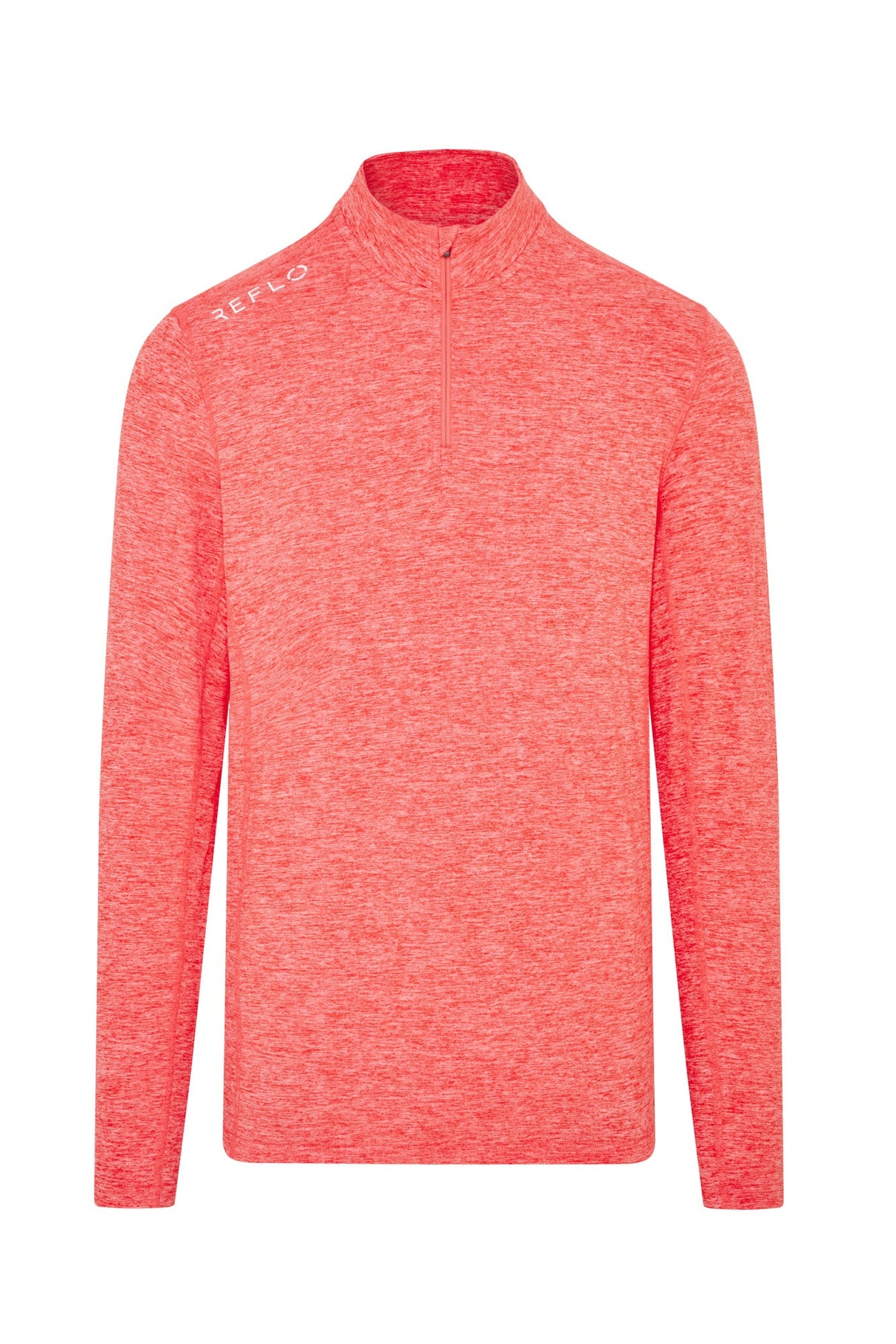 Reflo Purus 1/4 Zip Tech Golf Midlayer - Red Coral Marl