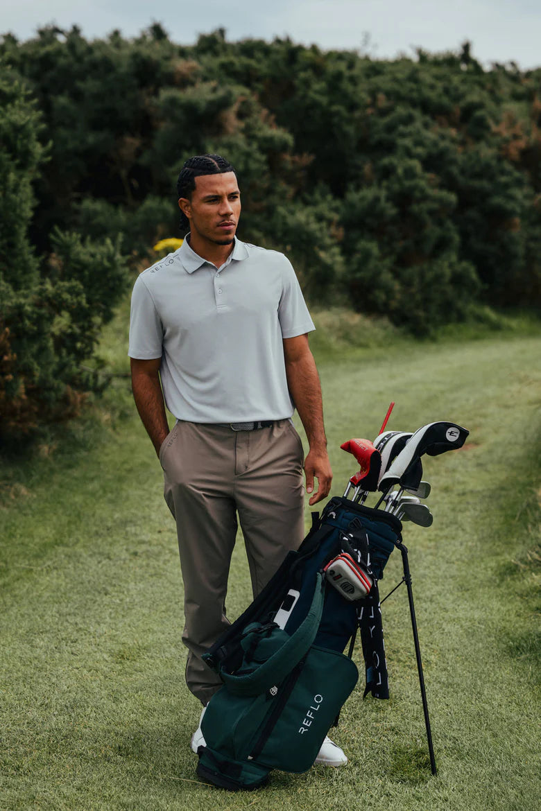 Reflo Bohai Recycled Performance Golf Polo Shirt - Rock Grey