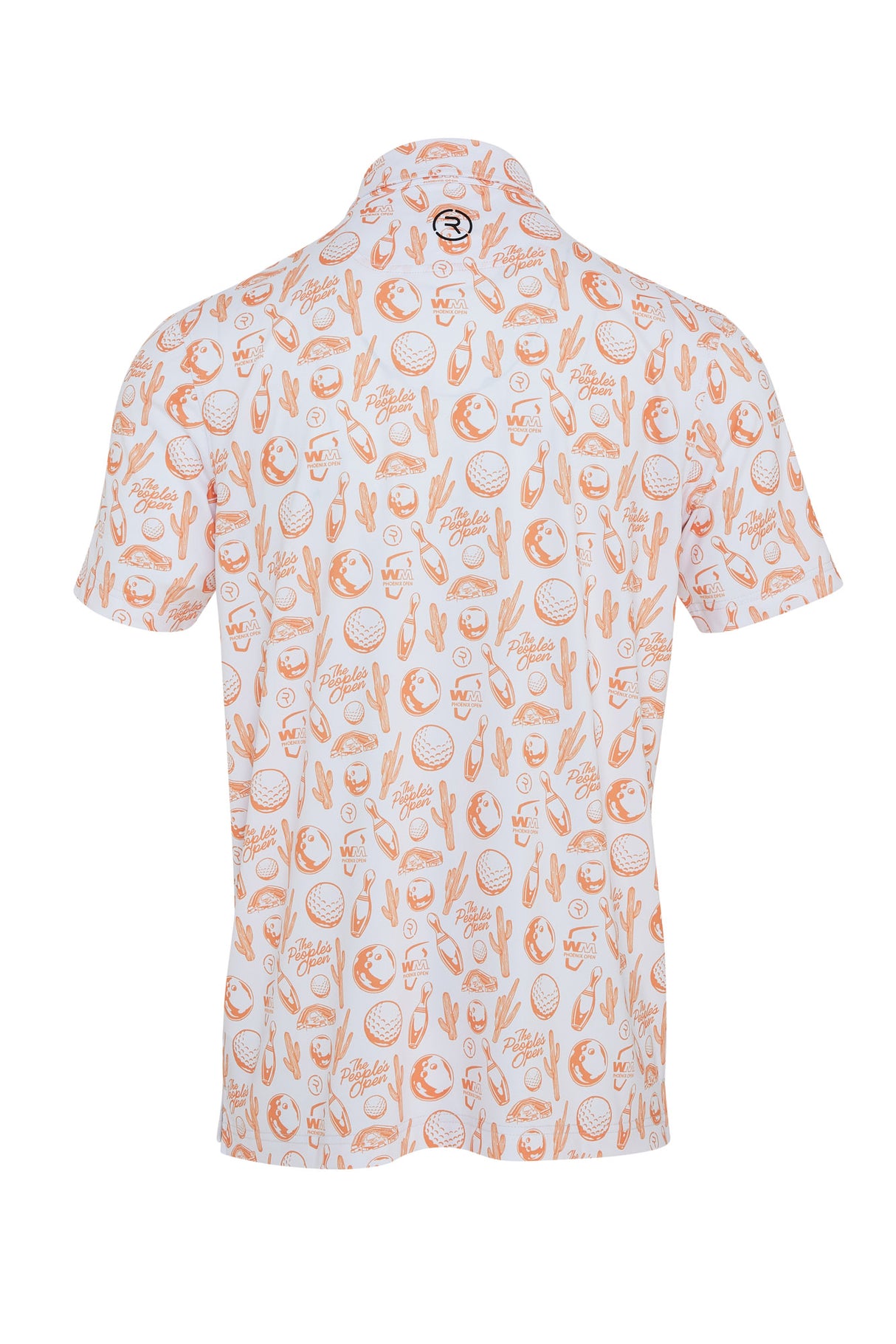 Reflo Strike Graphic LTD Edition Print Golf Polo Shirt - Coral / Red