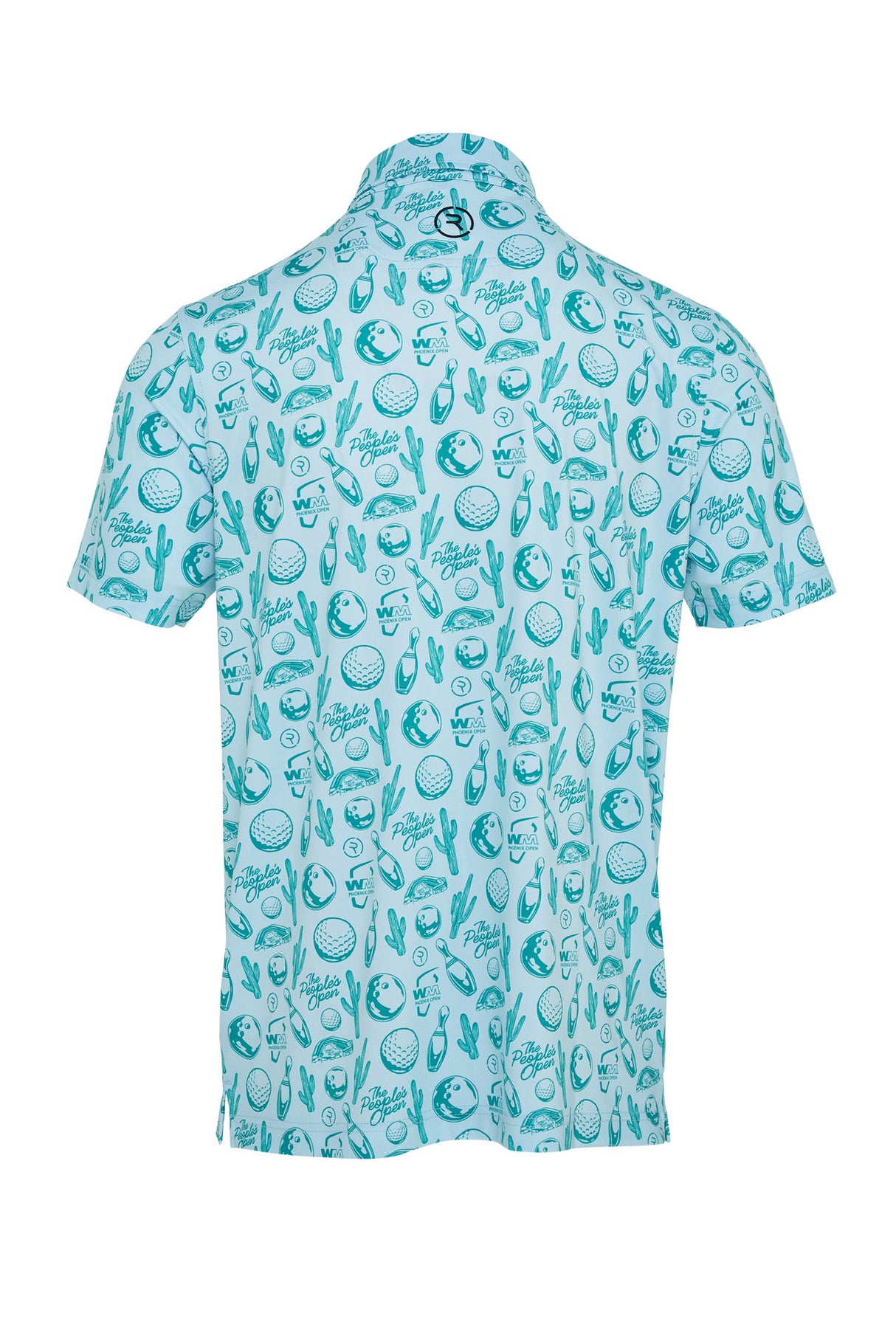 Reflo Strike Graphic LTD Edition Print Golf Polo Shirt - Green / Blue