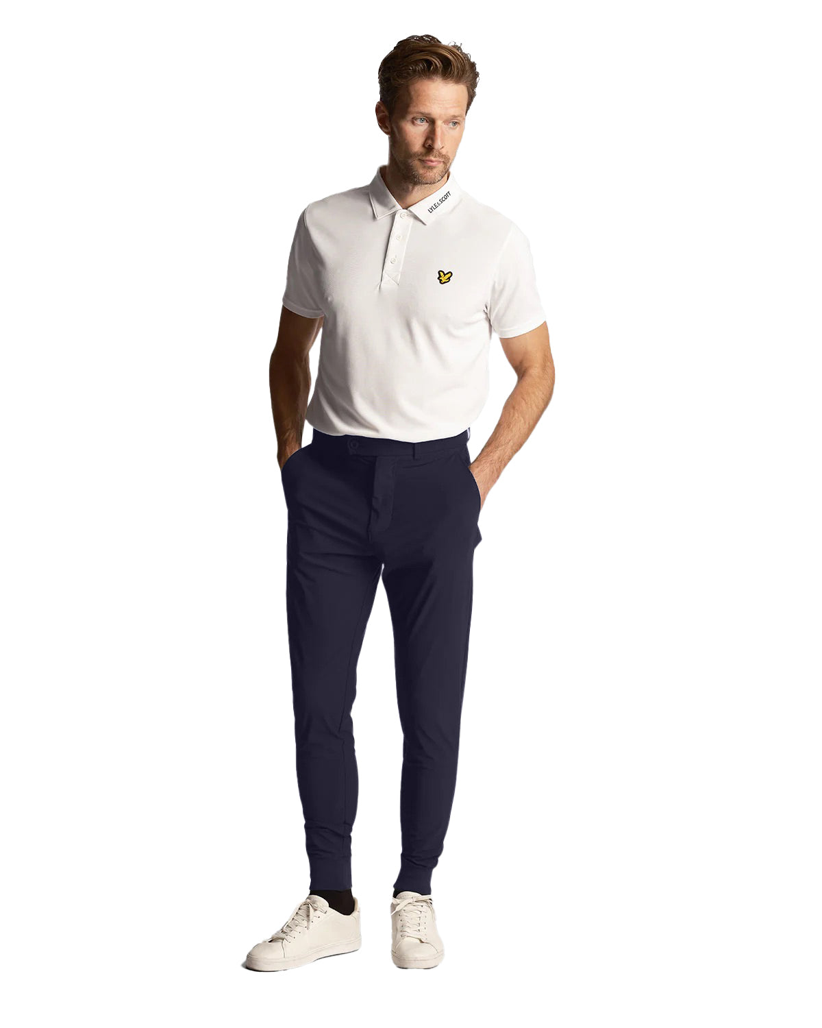 Lyle & Scott Golf Airlight Modern Cuffed Jogger Golf Trousers - Dark Navy