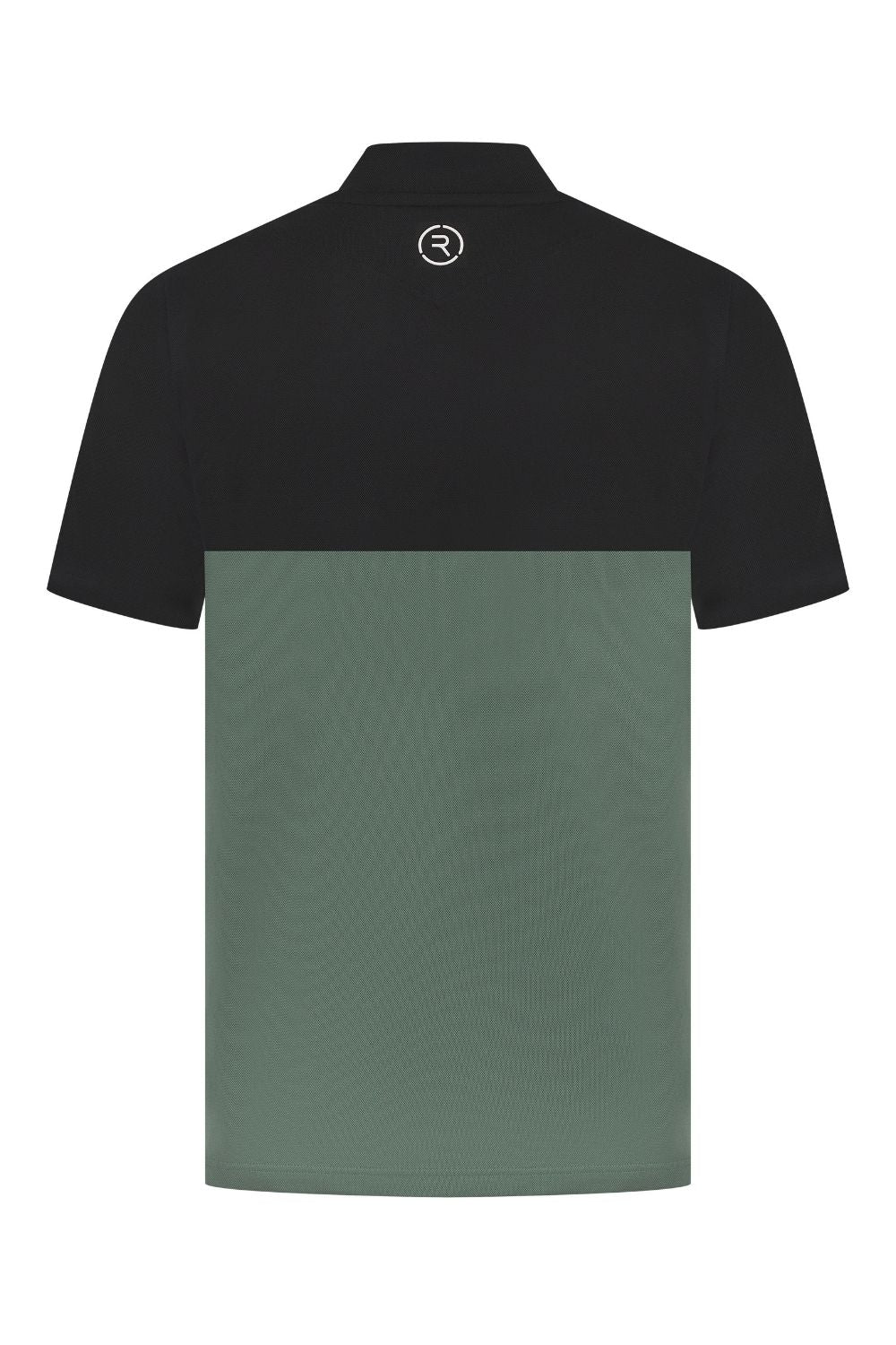 Reflo Tobol Blade Collar Zip Neck Performance Golf Polo Shirt - Caviar / Dark Forest