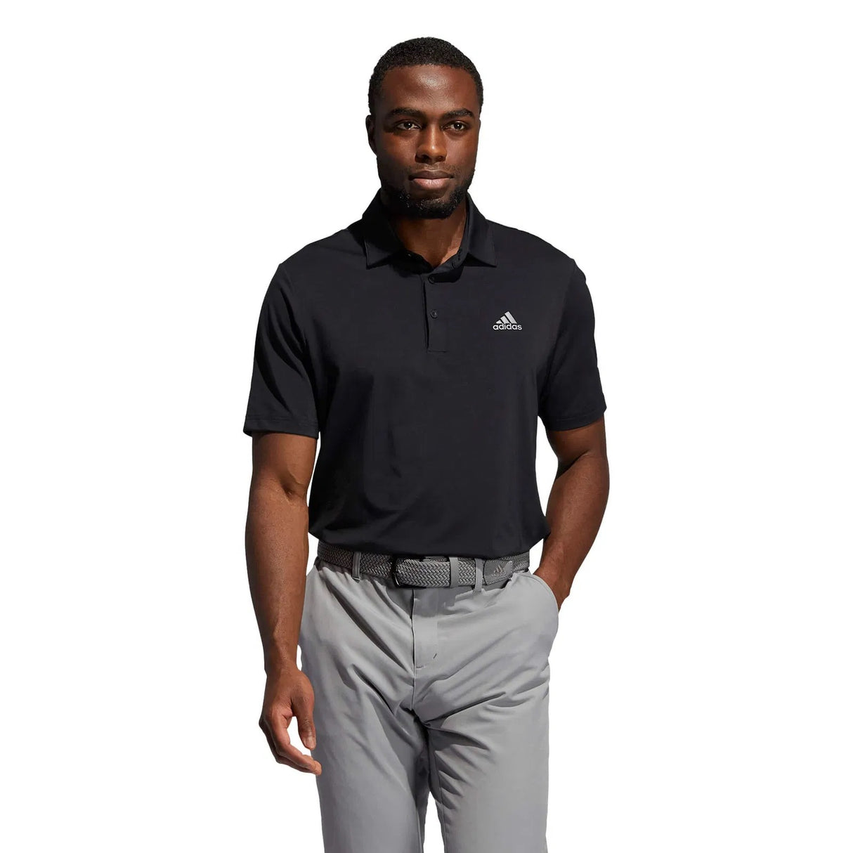 Adidas Ultimate 365 Solid Left Chest Logo Polo Shirt - Black