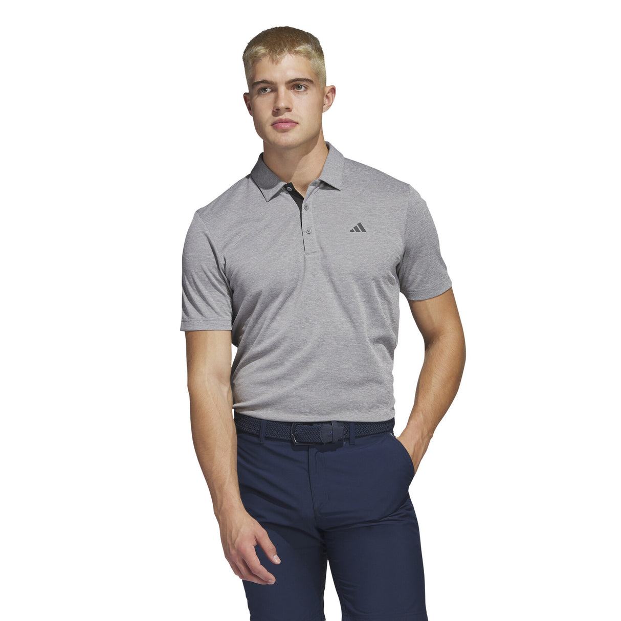 Adidas Golf Drive Heather Polo Shirt - Grey Three