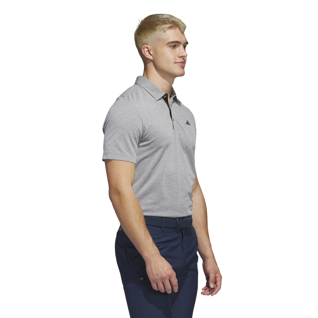 Adidas Golf Drive Heather Polo Shirt - Grey Three