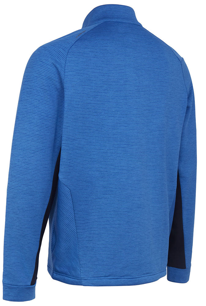 Callaway Golf Heather Stripe 1/4 Zip Thermal Pullover - Mazarine Blue